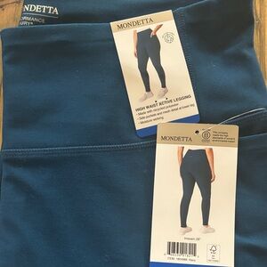 Women’s Mondetta Blue High Waist Active Leggings size large NWT